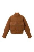 Woven Polyester Fiber Women's Jacket Casual Solid Color Fall/Winter
